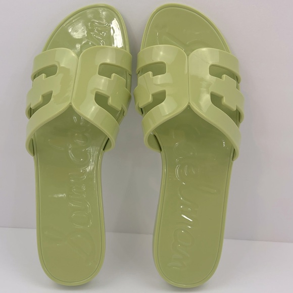 SAM EDELMAN BAY JELLY SLIDE SANDALS, WET JELLY LOOK, WOMENS SIZE 8M, EURO 38.5 - Picture 15 of 15